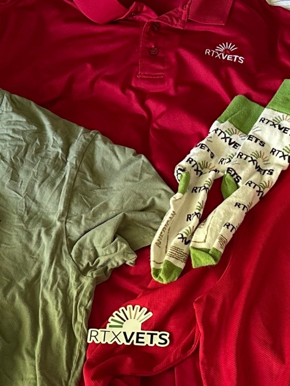 RTX Vets Raytheon Shirt and Socks Bundle